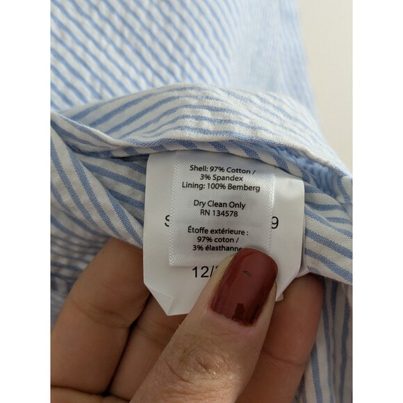 Vineyard Vines Blazer 42R Seersucker Cotton Blue White Striped Jacket Men Preppy - Picture 4 of 8